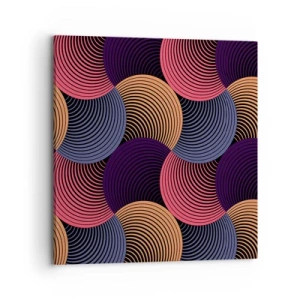 Lærredstryk - Billede på lærred - I en cirkulær rytme - 70x70 cm