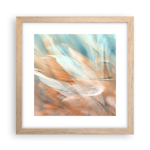 Plakat i ramme af lyst egetræ - I mildhedens land - 30x30 cm