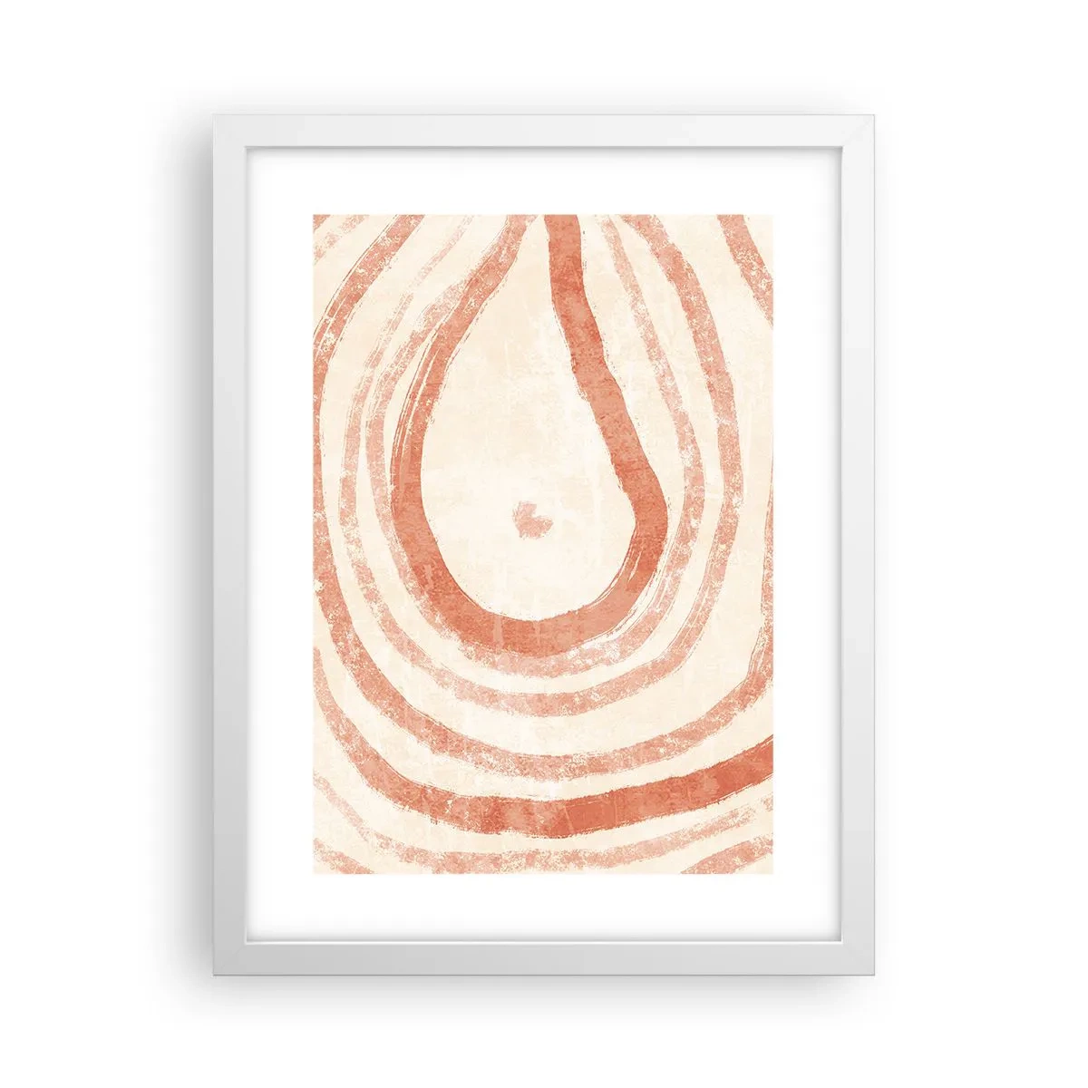 Plakat i hvid ramme - Koralcirkler - komposition - 30x40 cm