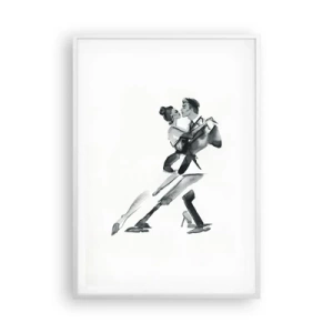 Plakat i hvid ramme - I én rytme - 70x100 cm