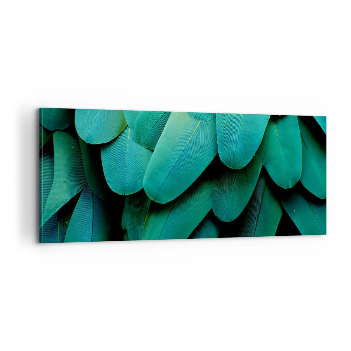 Lærredstryk - Billede på lærred - Papegøjenaturens præcision - 100x40 cm