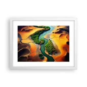 Plakat i hvid ramme - Livgivende flod - 40x30 cm