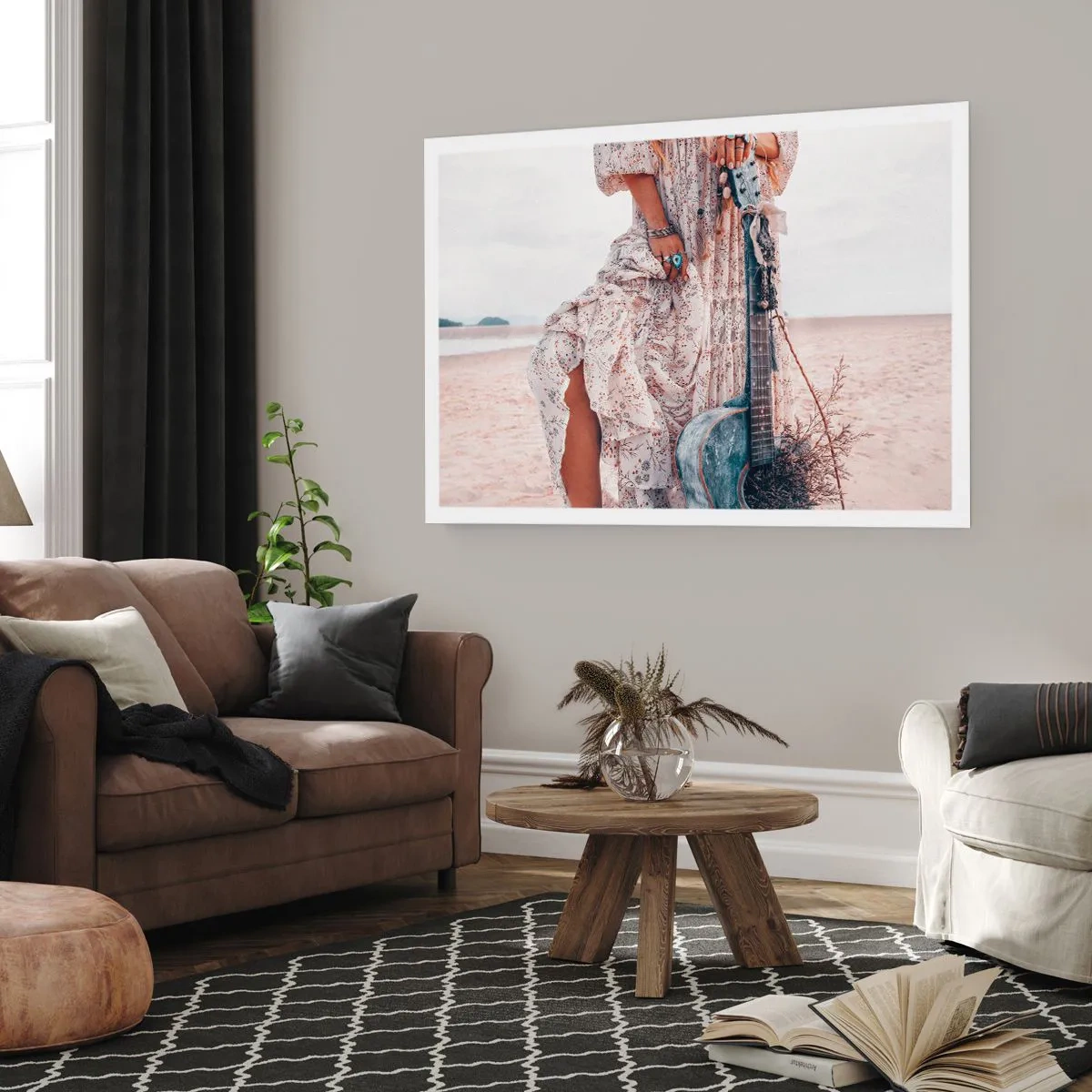 Plakat - Børn blomster på vej - 100x70 cm