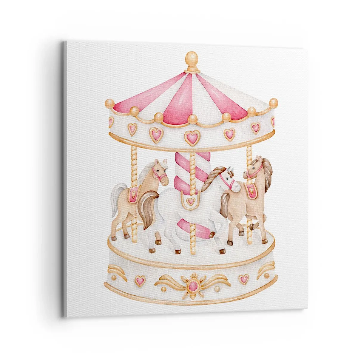 Lærredstryk - Billede på lærred - Barndommens søde verden - 60x60 cm