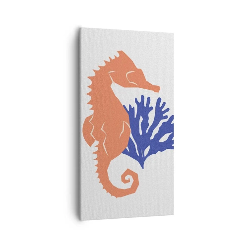 Lærredstryk - Billede på lærred - På en eng under vandet - 55x100 cm