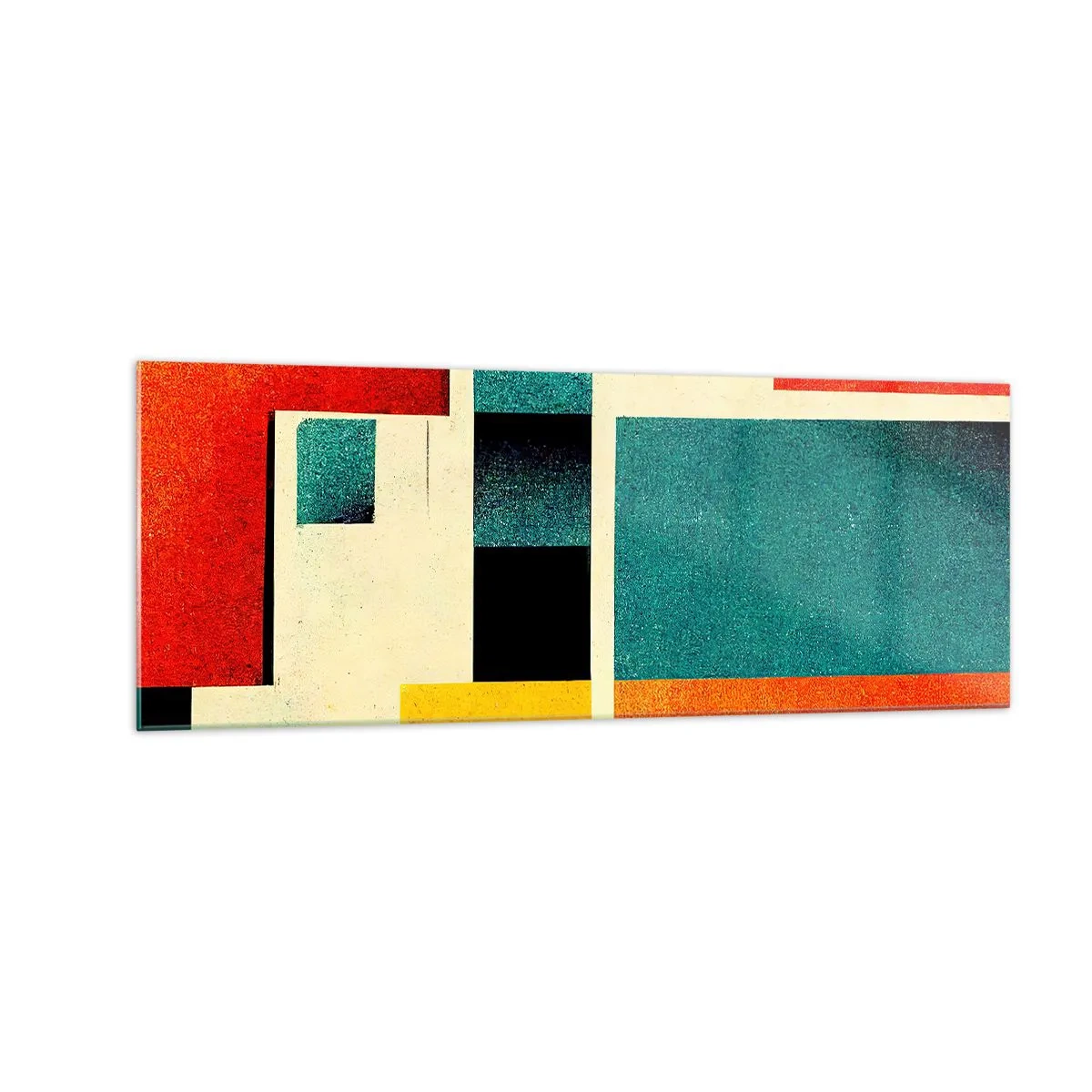 Billede på glas - Geometrisk abstraktion - god energi - 140x50 cm