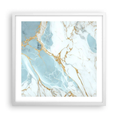 Plakat i hvid ramme - Rigdom af sten - 50x50 cm