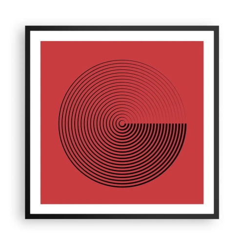 Plakat i sort ramme - Cirkulær bevægelse - 60x60 cm