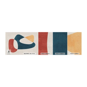 Prøve Fototapet Selvklæbende Deluxe Sticker - Påvirkninger og metamorfoser - Stykke, Former, Minimalistisk - 100x30 cm