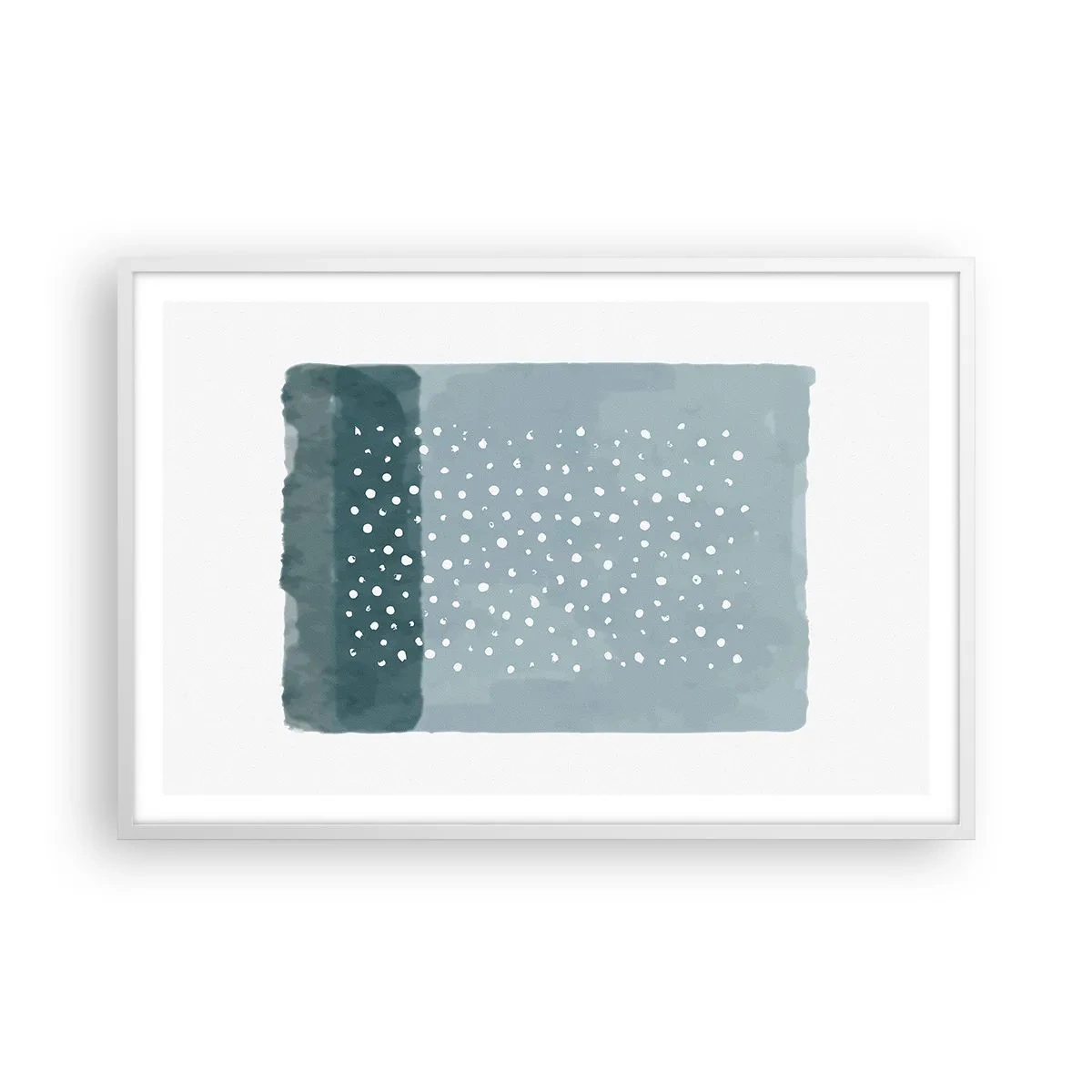 Plakat i hvid ramme - Dyrket i blåt - 91x61 cm