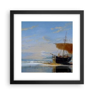 Plakat i sort ramme - Vand, jord, luft - 30x30 cm