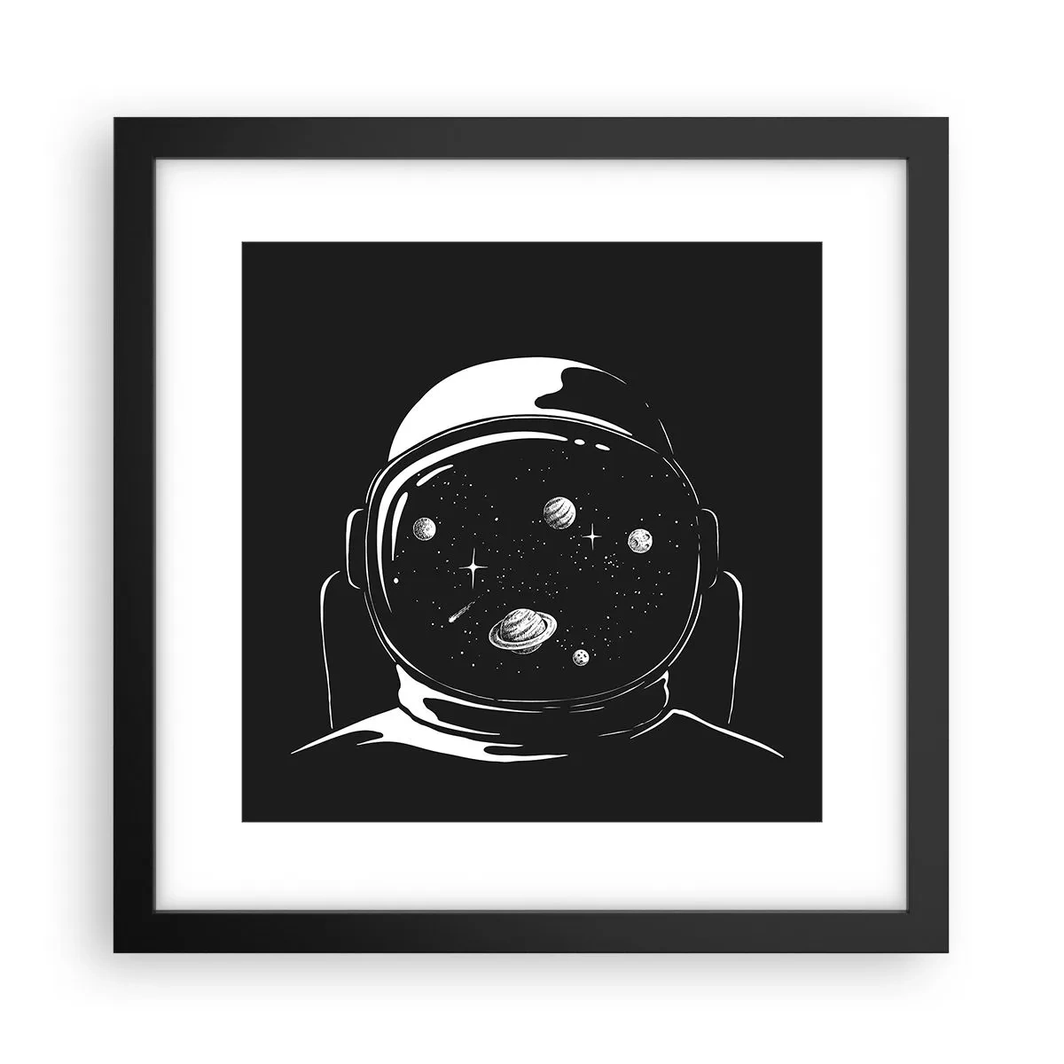 Plakat i sort ramme - Flot udsigt - 30x30 cm