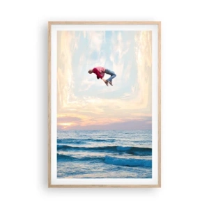 Plakat i ramme af lyst egetræ - Til en anden dimension - 61x91 cm