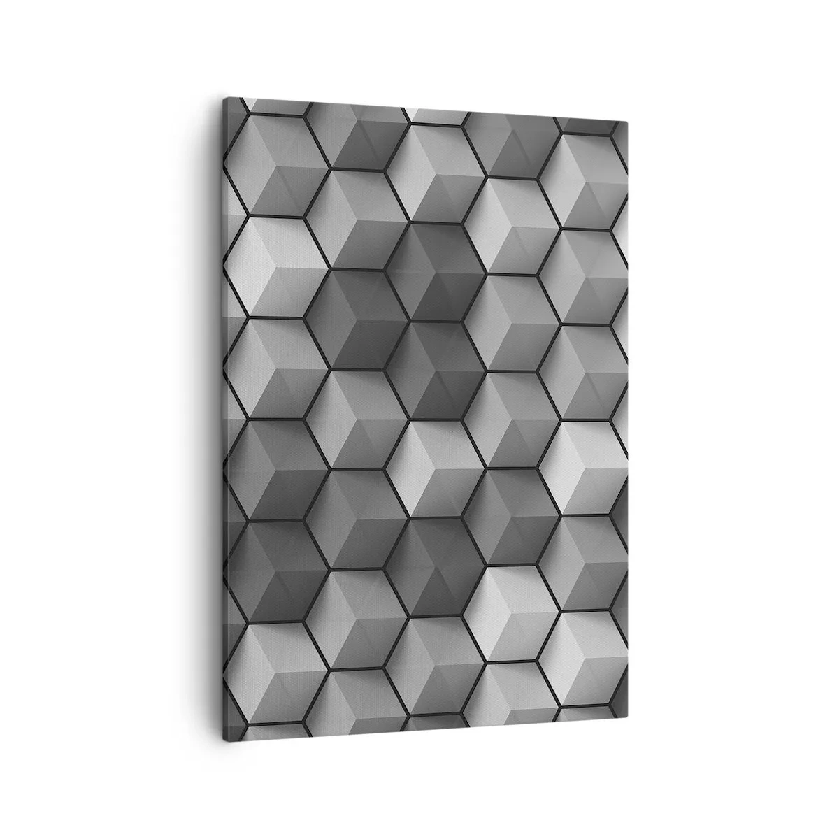 Lærredstryk - Billede på lærred - Kubistisk puslespil - 50x70 cm