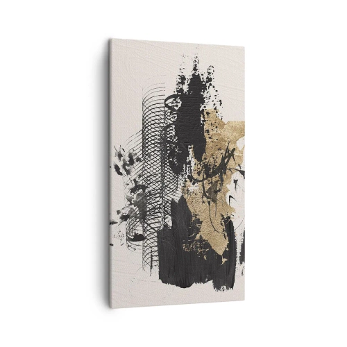 Lærredstryk - Billede på lærred - Komposition med lidenskab - 45x80 cm