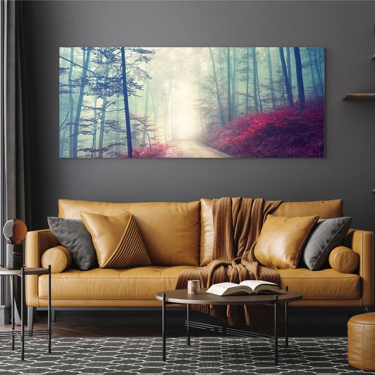 Billede på glas - Hvor er det godt at stå op ved daggry - 120x50 cm