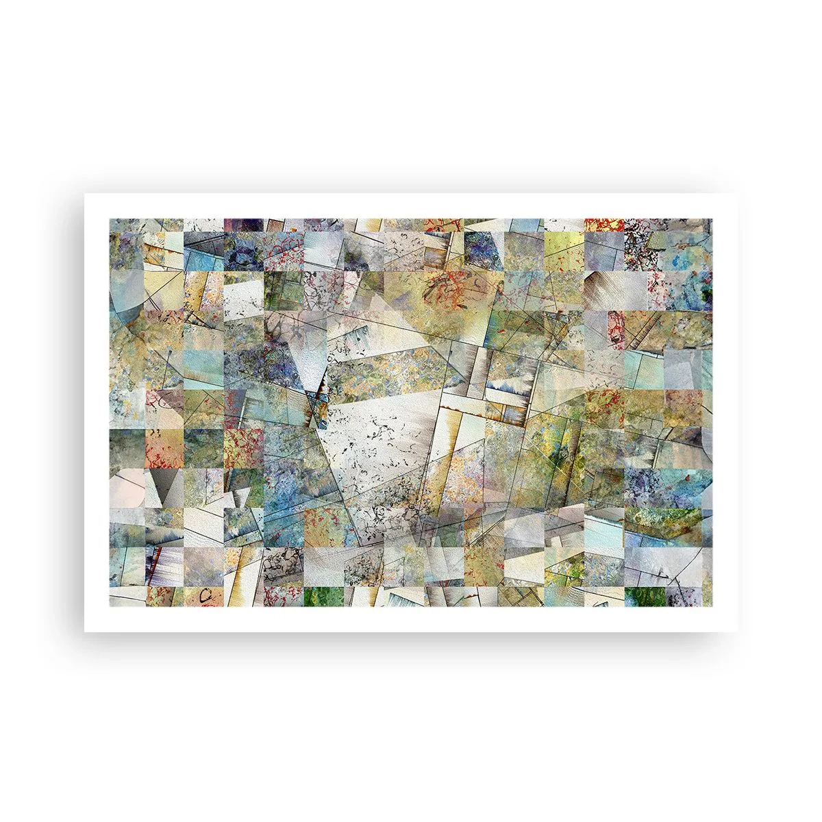 Plakat - Geometrisk ommøblering - 91x61 cm