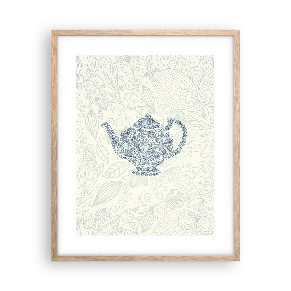 Plakat i ramme af lyst egetræ - Teens charme - 40x50 cm