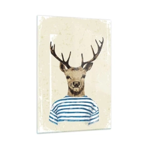 Billede på glas - Fordi jeg kan lide stribede skjorter! - 50x70 cm