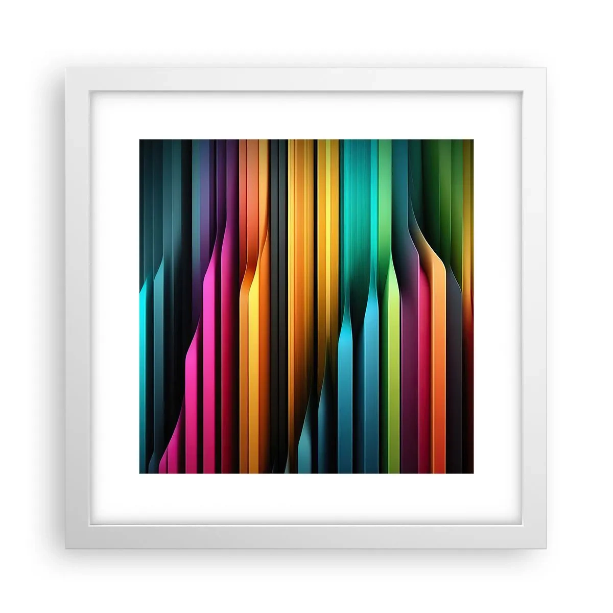 Plakat i hvid ramme - Lysende orgel - 30x30 cm