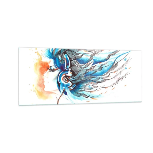 Billede på glas - Lad musikken spille - 100x40 cm