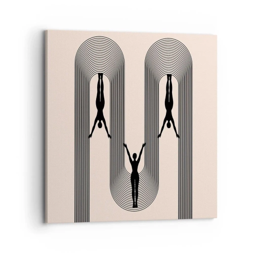 Lærredstryk - Billede på lærred - På hovedet nedad - 70x70 cm