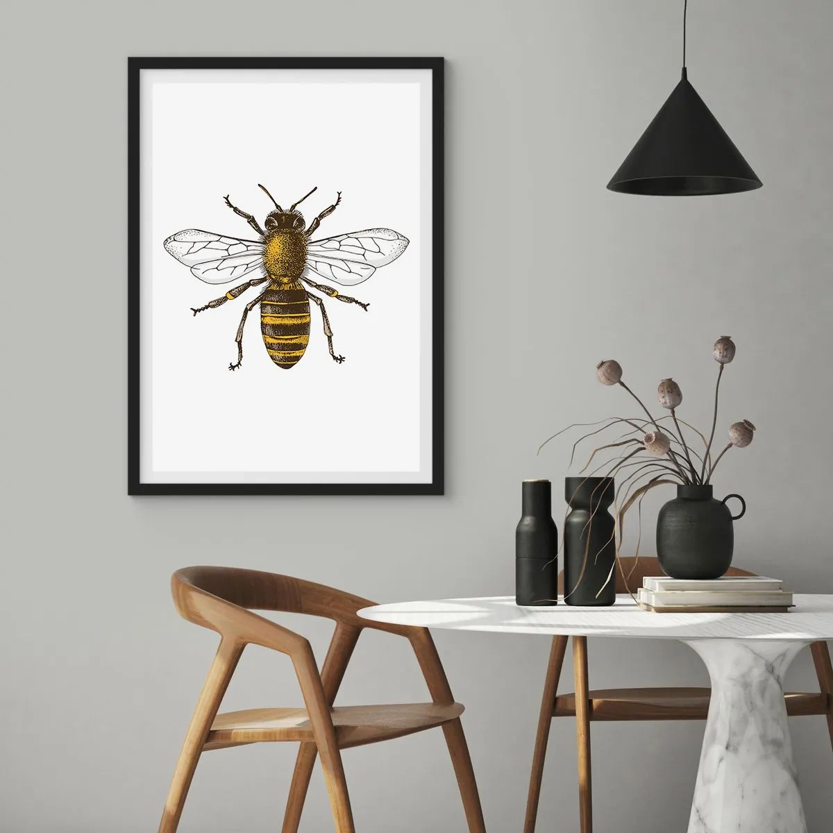 Plakat i sort ramme - Smuk og god - 40x50 cm