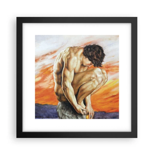 Plakat i sort ramme - Sænket i sig selv - 30x30 cm
