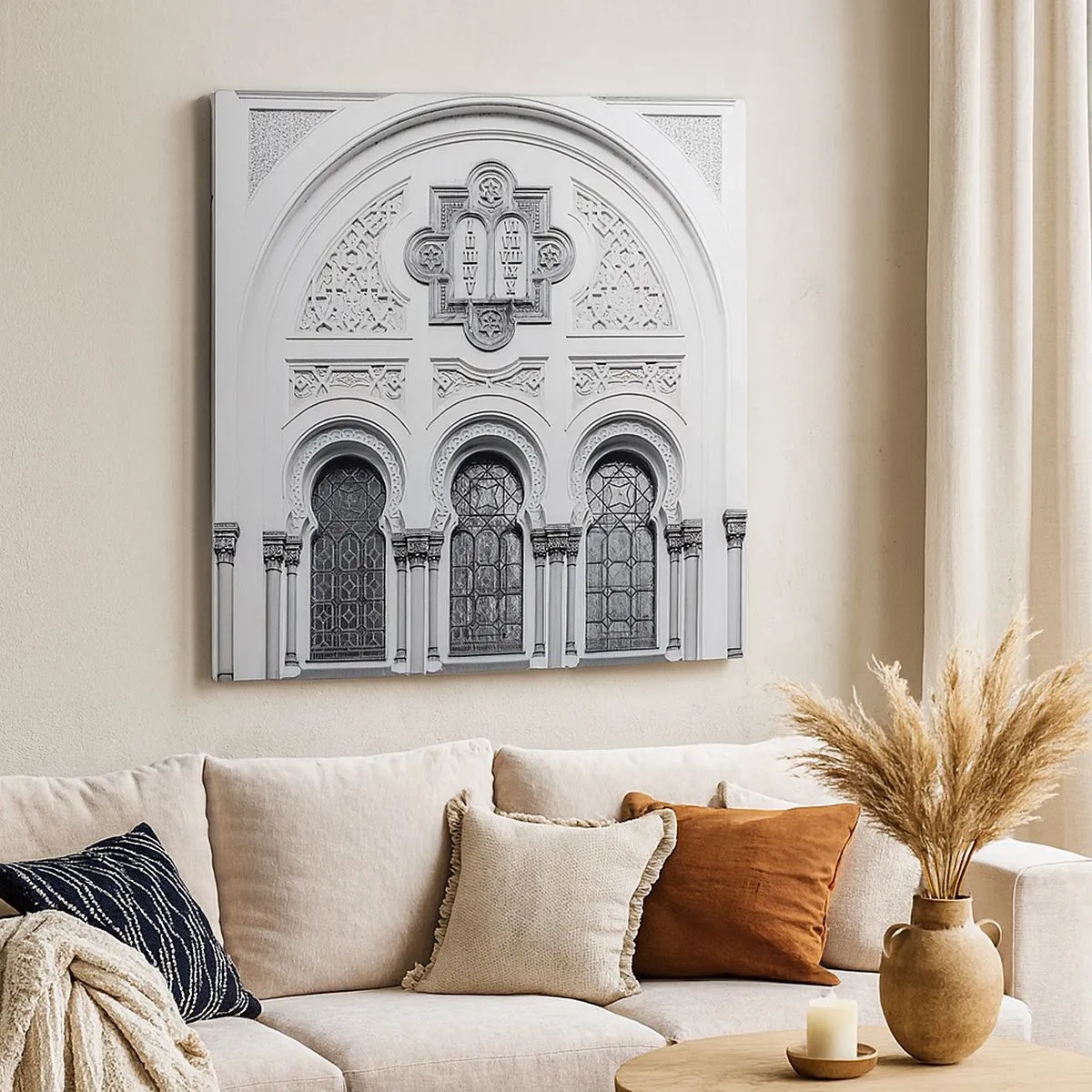 Lærredstryk - Billede på lærred - På grænsen mellem kulturer - 30x30 cm