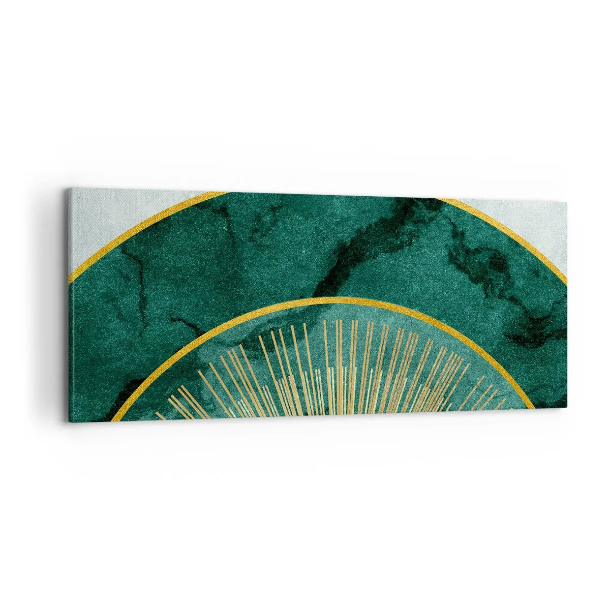 Lærredstryk - Billede på lærred - Et anderledes solsystem - 100x40 cm