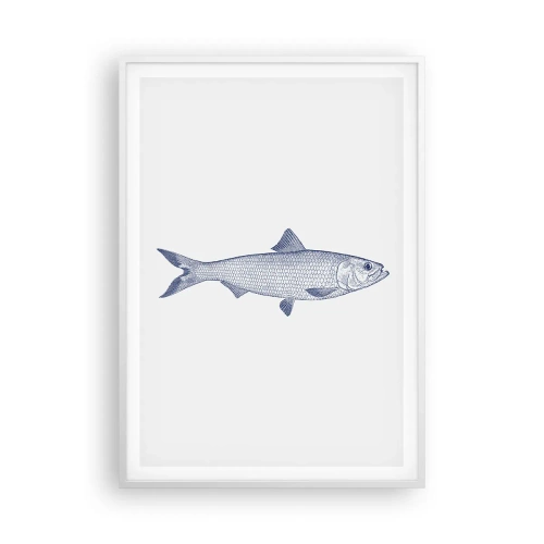 Plakat i hvid ramme - Hilsner fra de nordlige have - 70x100 cm