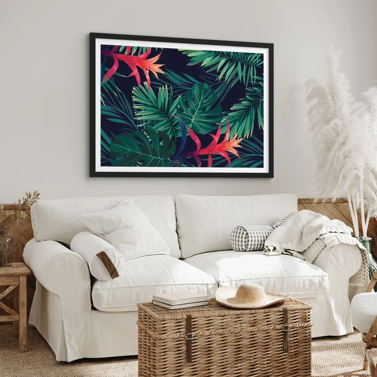 Plakat i sort ramme - Brænd i grønt - 100x70 cm