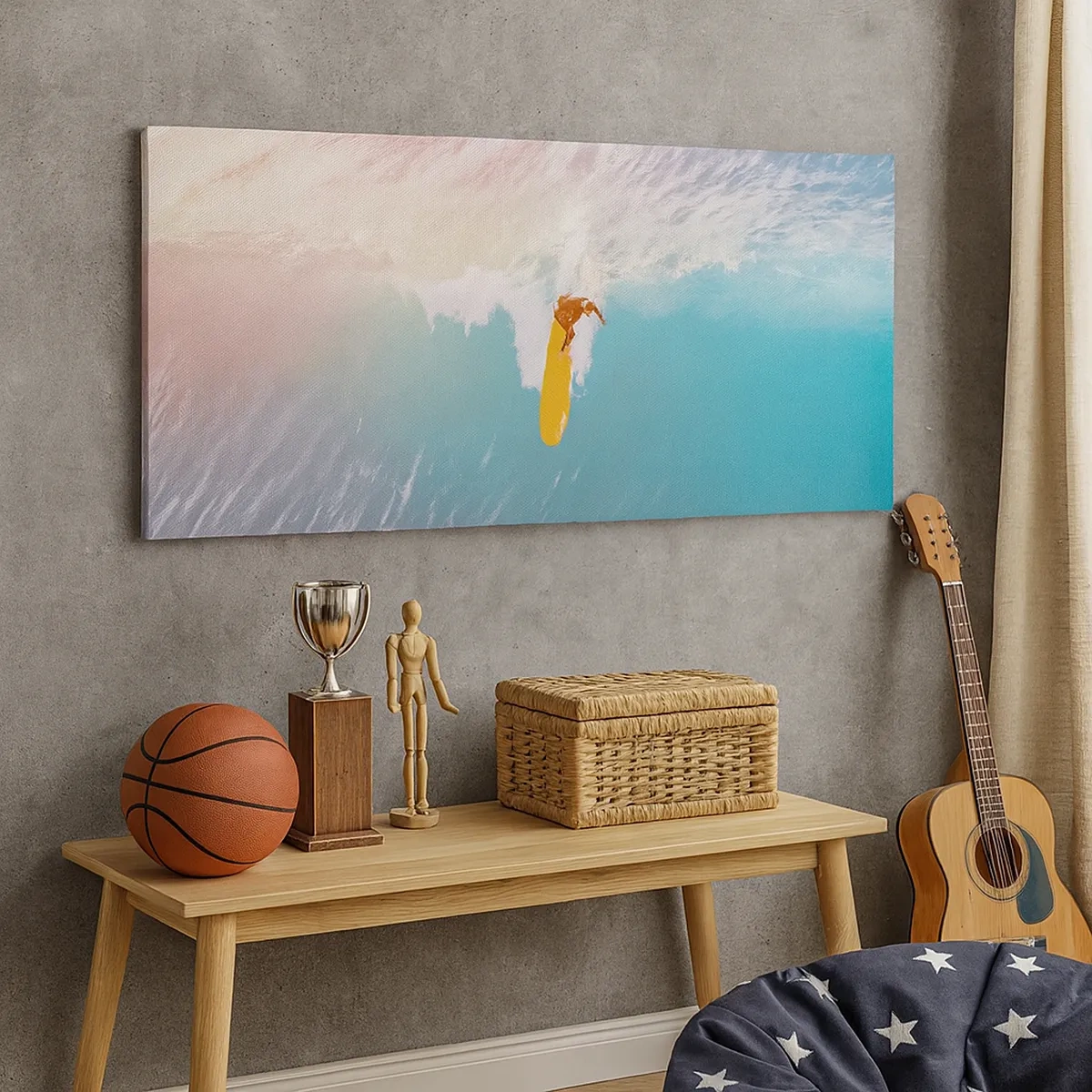 Lærredstryk - Billede på lærred - Ocean rytter - 30x30 cm