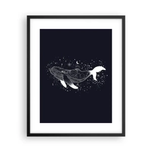 Plakat i sort ramme - I universets ocean - 40x50 cm