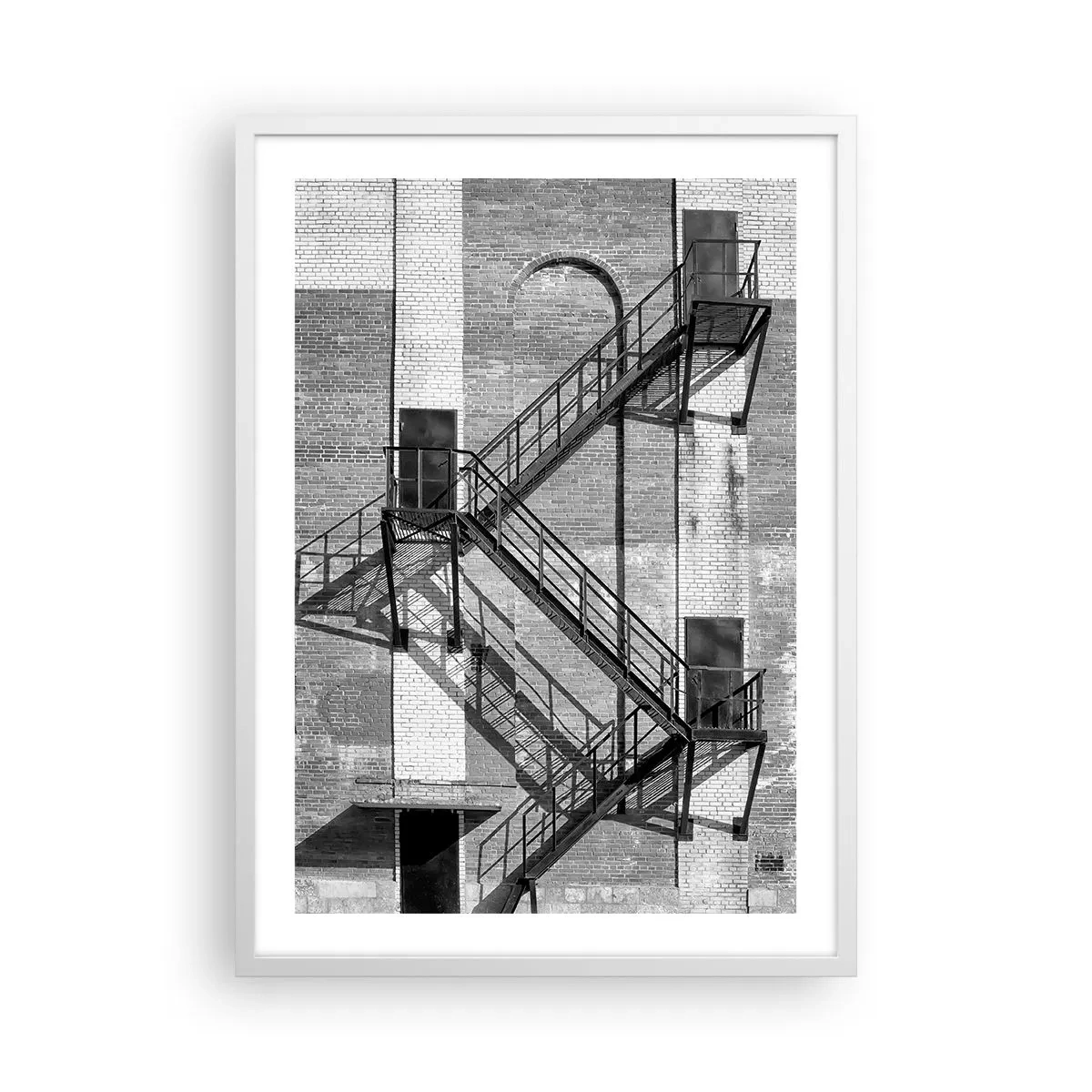 Plakat i hvid ramme - Industriel stil - 50x70 cm