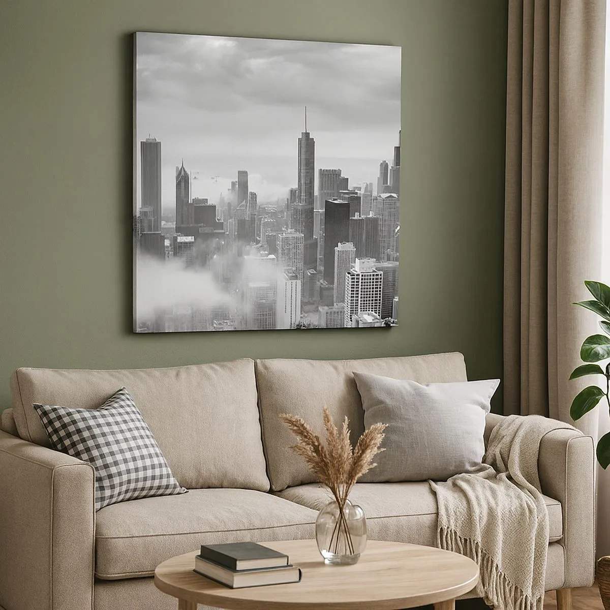 Lærredstryk - Billede på lærred - Amerikansk landskab - 30x30 cm