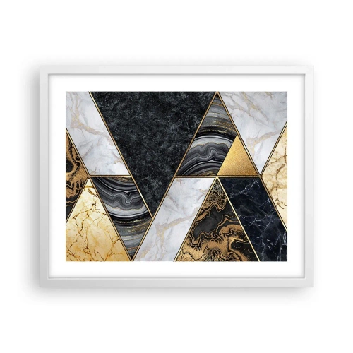 Plakat i hvid ramme - Sten for sten - 50x40 cm