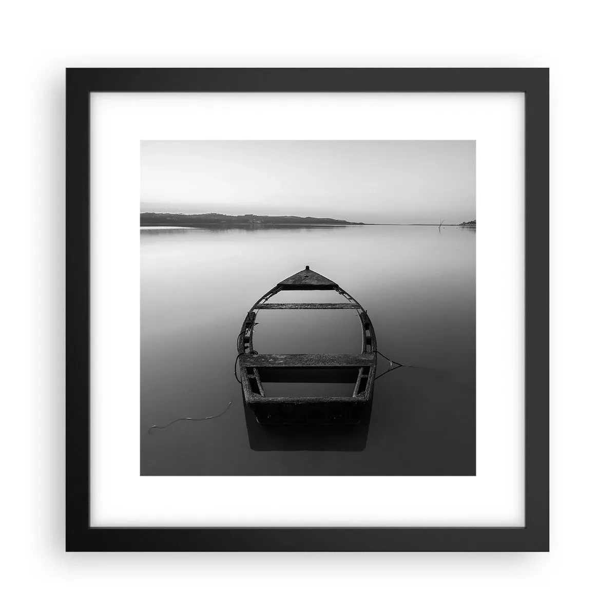 Plakat i sort ramme - Længsel og melankoli - 30x30 cm