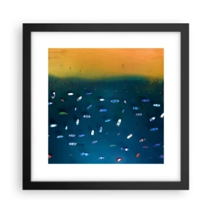 Plakat i sort ramme - En ferieleg - 30x30 cm