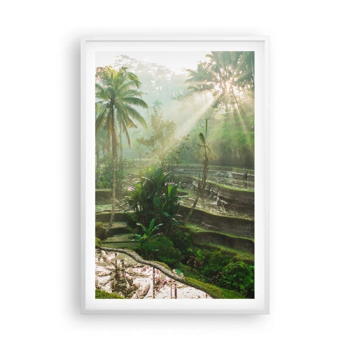 Plakat i hvid ramme - Voksende op i solen - 61x91 cm
