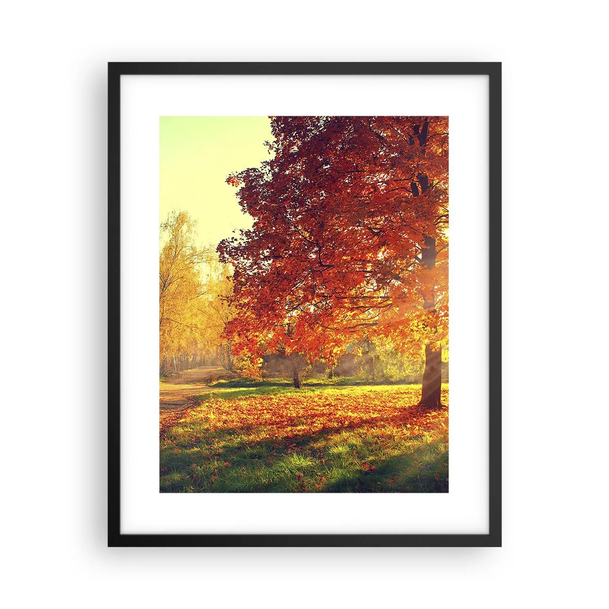 Plakat i sort ramme - Rød er smuk - 40x50 cm