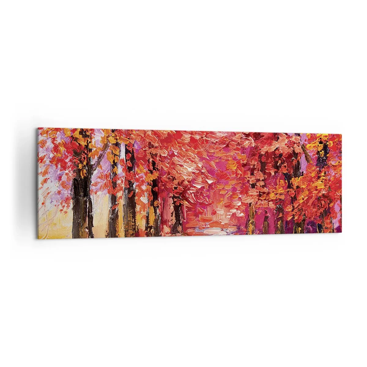 Lærredstryk - Billede på lærred - Efterårets indtryk - 160x50 cm
