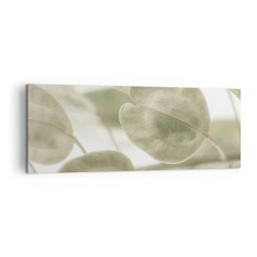 Lærredstryk - Billede på lærred - I begyndelsen var der blade... - 140x50 cm