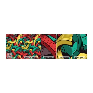 Prøve Fototapet Selvklæbende Deluxe Sticker - Hvilken vej skal man gå? - Abstraktion, Stykke, Tegneserie - 100x30 cm