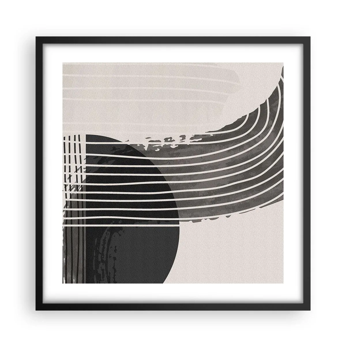 Plakat i sort ramme - Derhen og tilbage - 50x50 cm