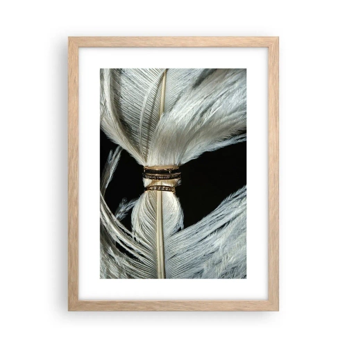 Plakat i ramme af lyst egetræ - ...og jeg vil ikke forlade dig... - 30x40 cm