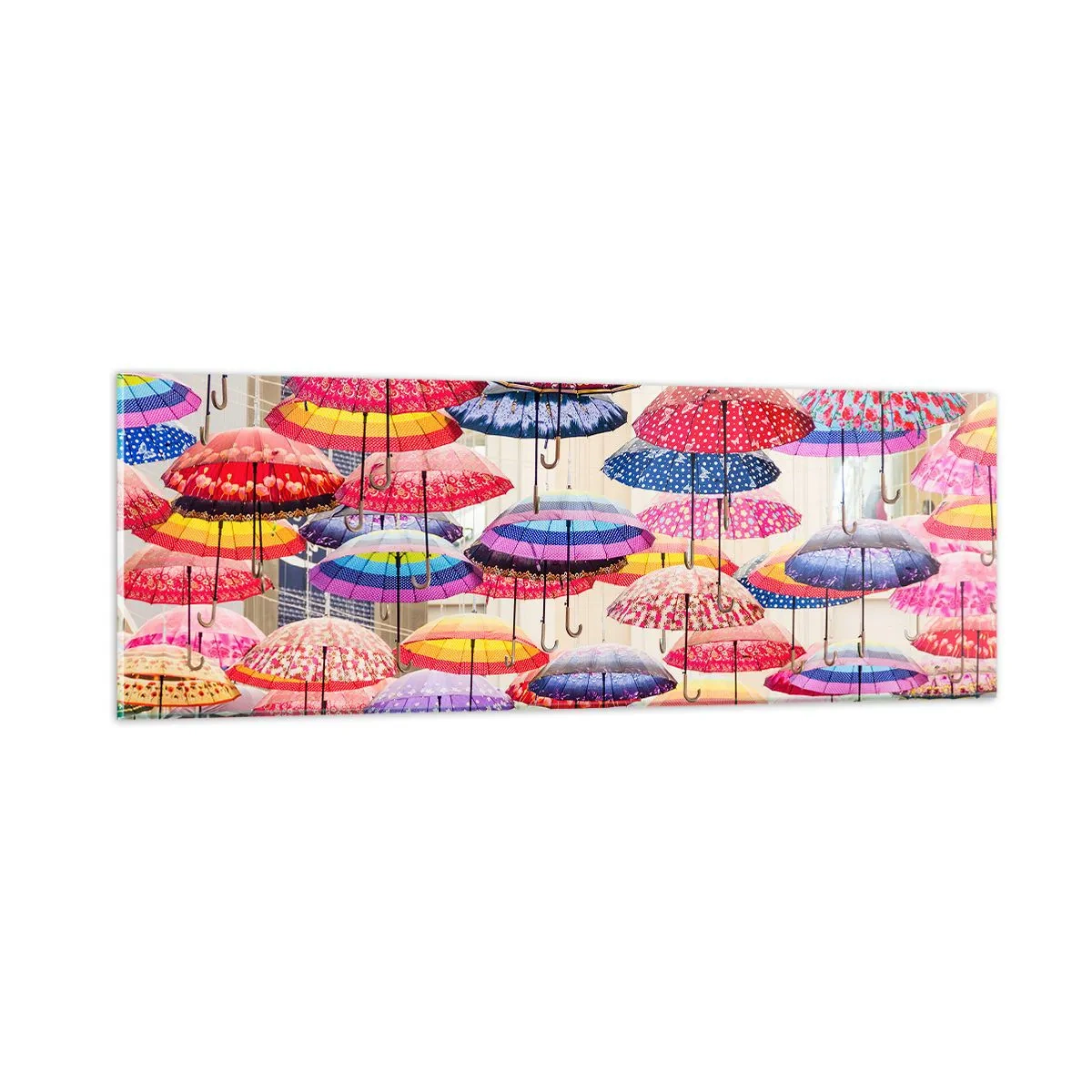 Billede på glas - Engen i byen - 90x30 cm