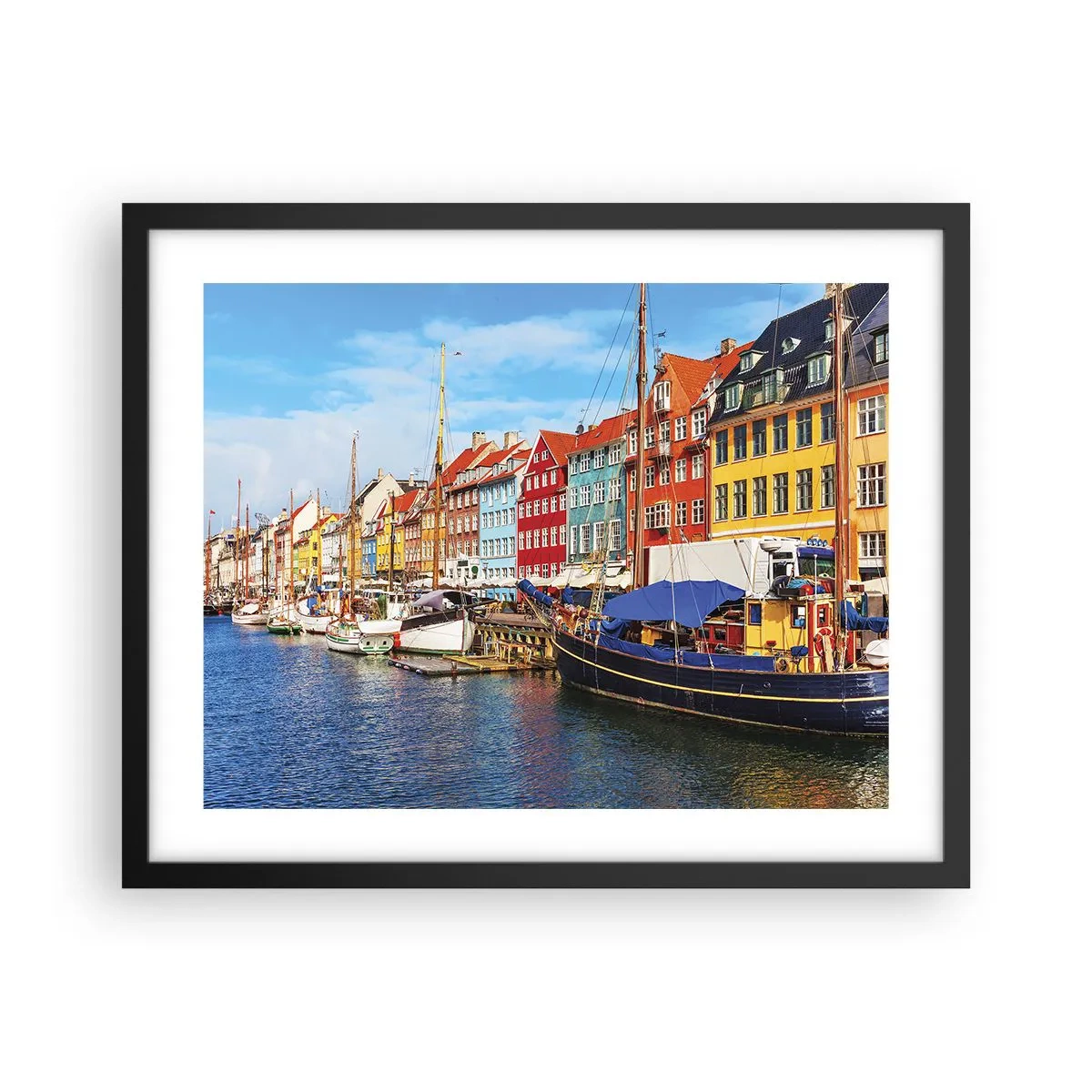 Plakat i sort ramme - Glædelig kaj - 50x40 cm