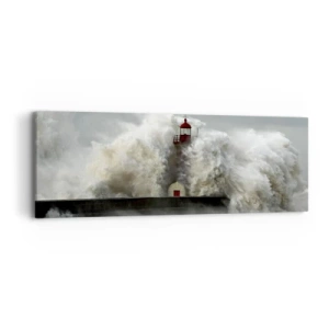 Lærredstryk - Billede på lærred - Havets vrede - 90x30 cm
