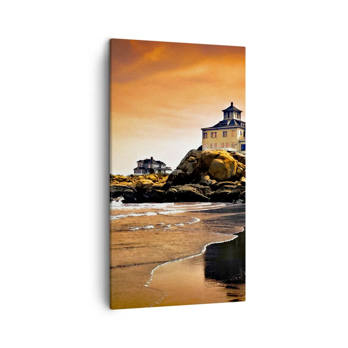 Lærredstryk - Billede på lærred - Vestkystens elegance - 45x80 cm